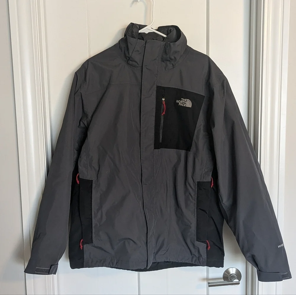 The North Face Hyvent 3-in-1 Men's Jacket - Grey, Black, Red sz XL
